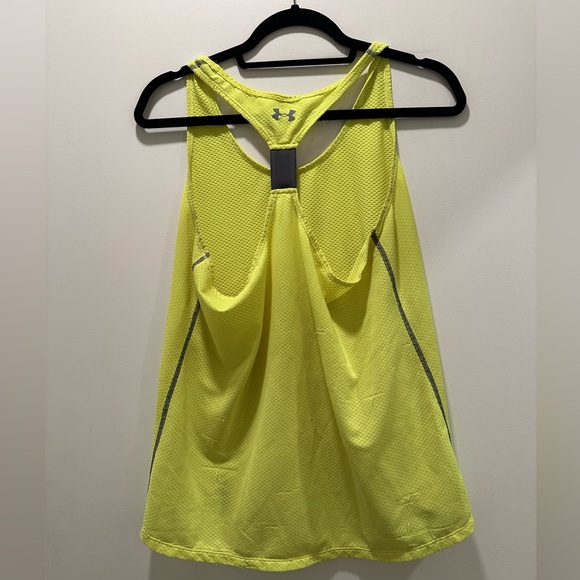Under Armour Women's Neon Yellow Tank Top - Picture 3 of 4